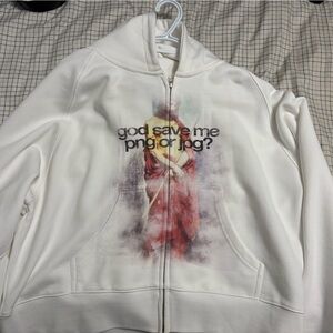 White god save me Zip-Up Hoodie